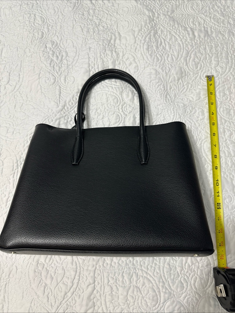 Kate Spade Classic Black Leather Tote Handbag